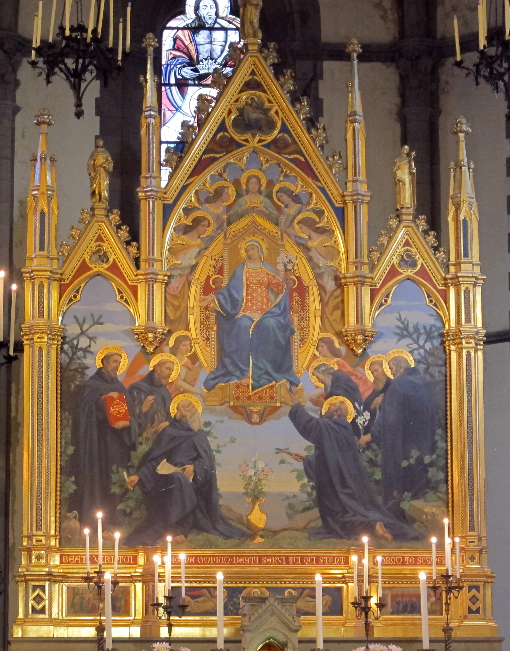 Glorificazione della vergine tra i sette santi fondatori, Trittico, 1934 - Chiesa dei sette santi, Firenze